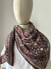 Schal Bombay Aubergine - 100 x 100 cm