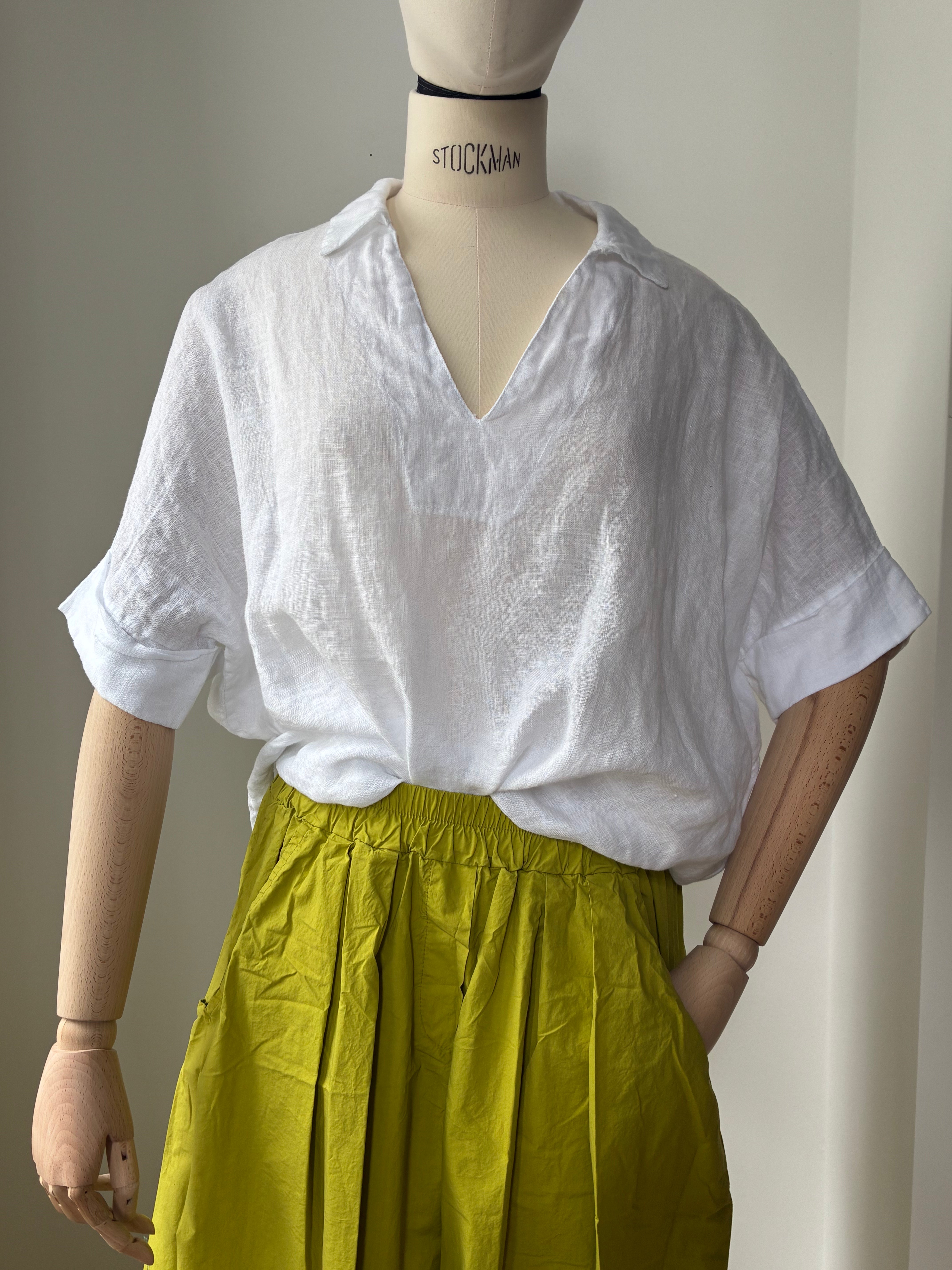 Leichte Culotte Palazzo-Hose - Pistazie