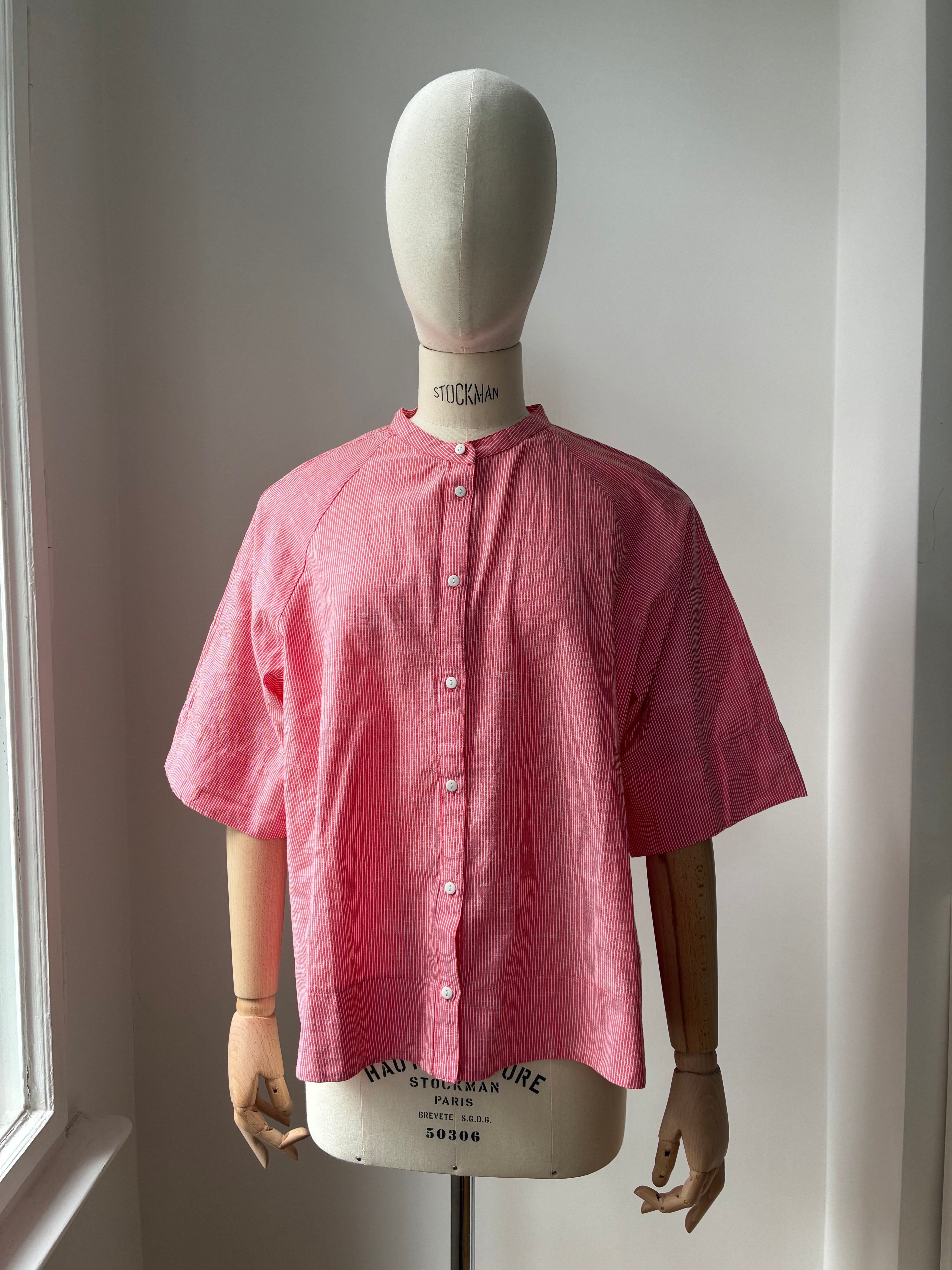 Bluse Abu Dhabi - Hot Coral Stripe / Koralle Gestreift