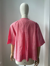 Bluse Abu Dhabi - Hot Coral Stripe / Koralle Gestreift