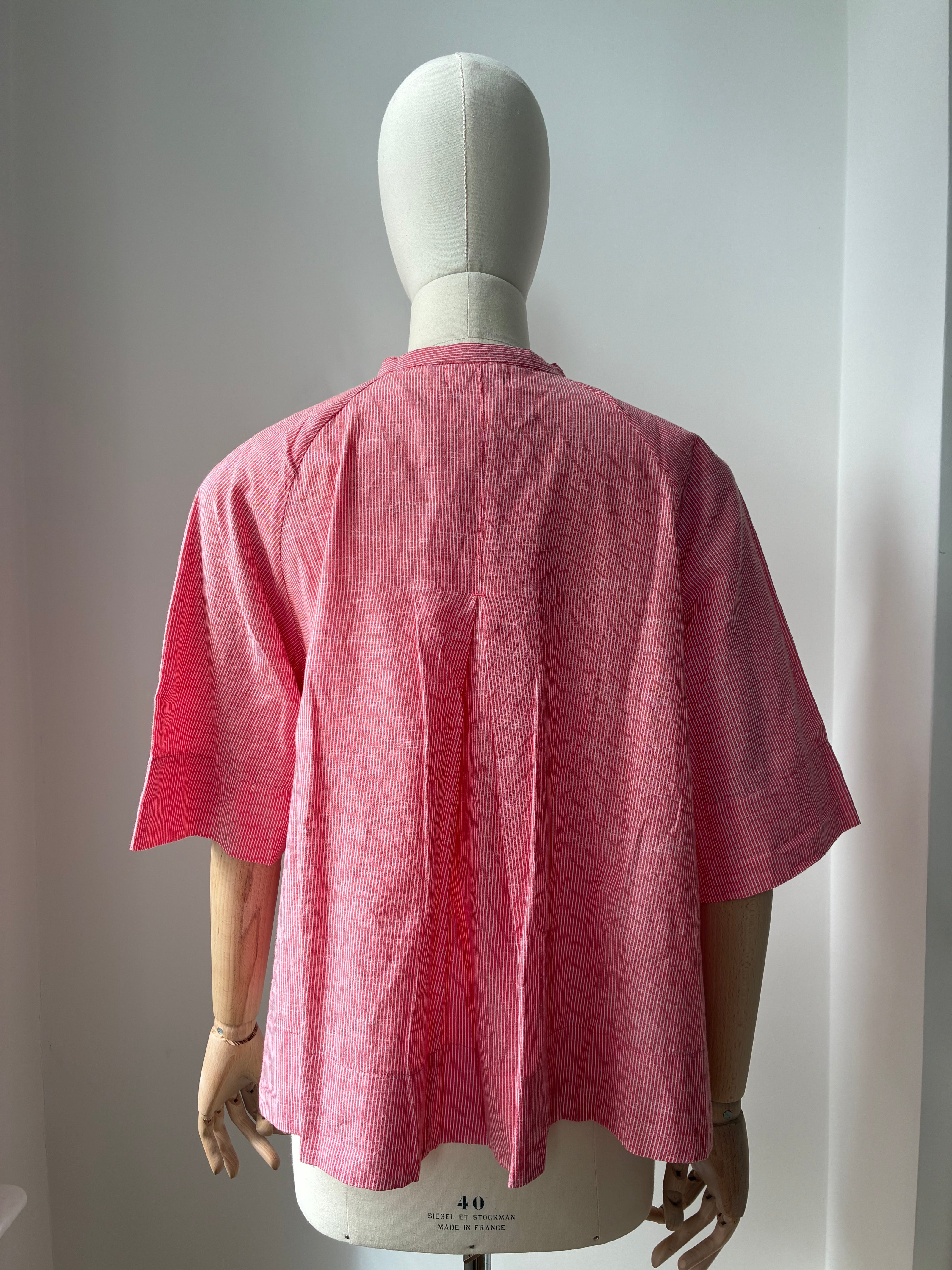 Bluse Abu Dhabi - Hot Coral Stripe / Koralle Gestreift