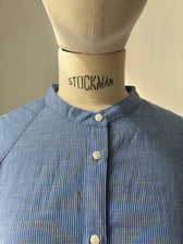 Bluse Abu Dhabi - Medium Blue Stripe / Blau Gestreift