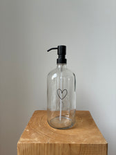 Seifenspender Herz - Transparent (1 Liter)