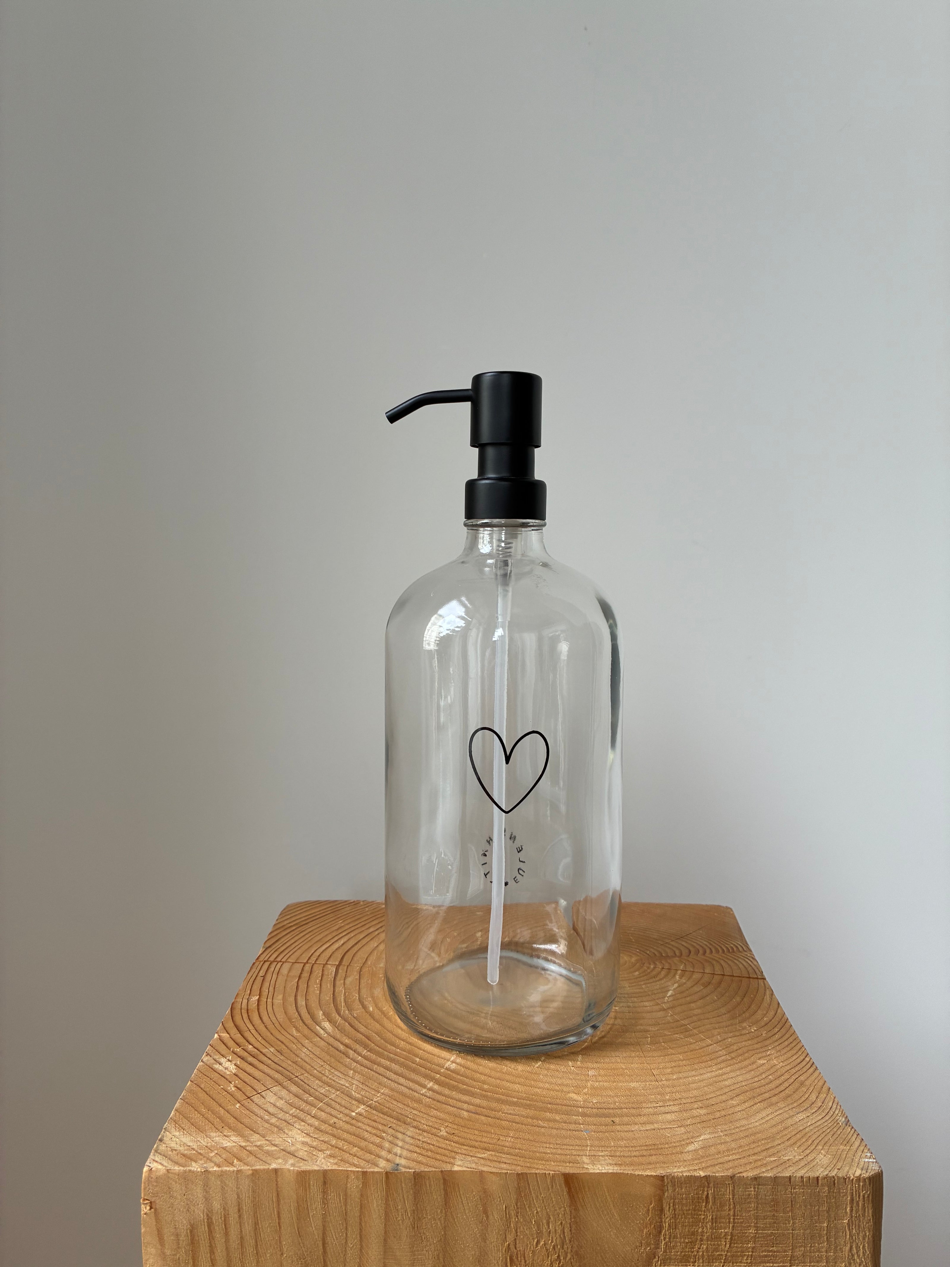 Seifenspender Herz - Transparent (1 Liter)