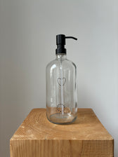 Seifenspender Herz - Transparent (1 Liter)