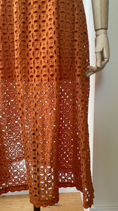 Rock mit Broderie-Spitze - Terra