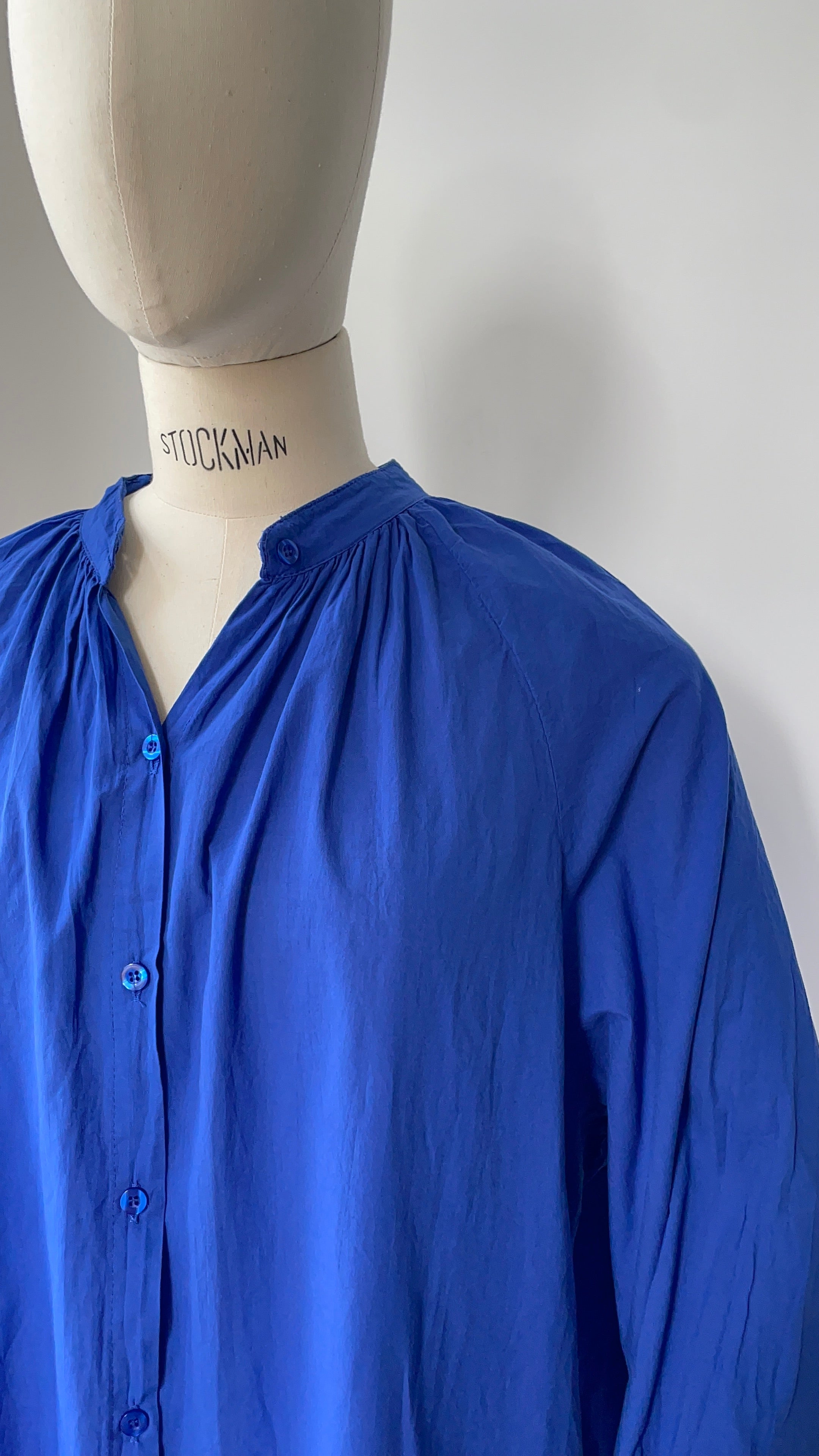 Sommerliches Blusenkleid - blau