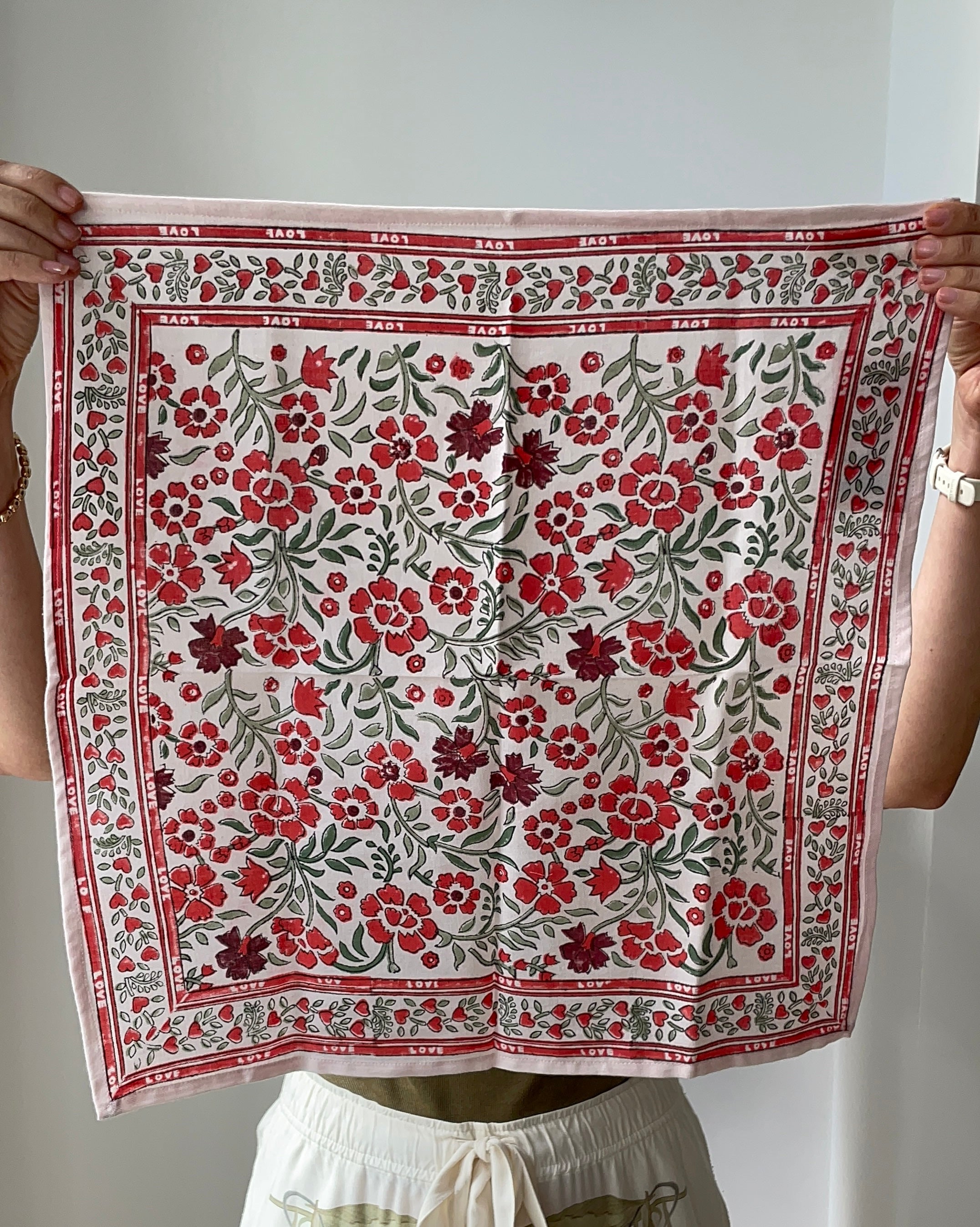 Tuch Amma Kirsche - 50 x 50 cm