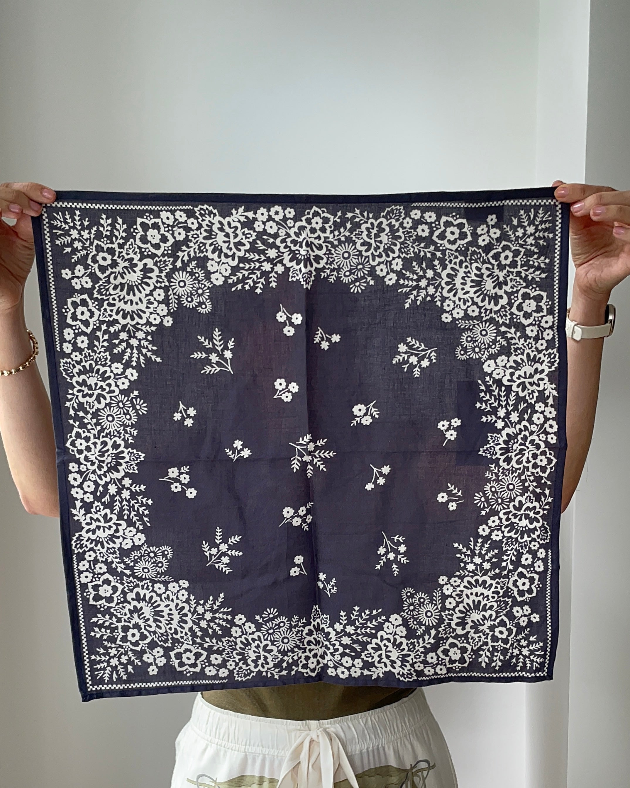 Tuch Mysore Anthrazit - 50 x 50 cm