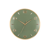 Karlsson Wanduhr Sienna Glow in Grün mit goldenen Indizes
