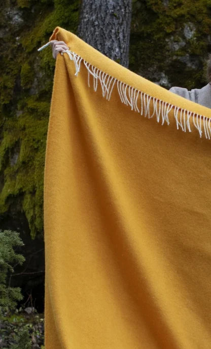 Wolldecke Arvo - gelb