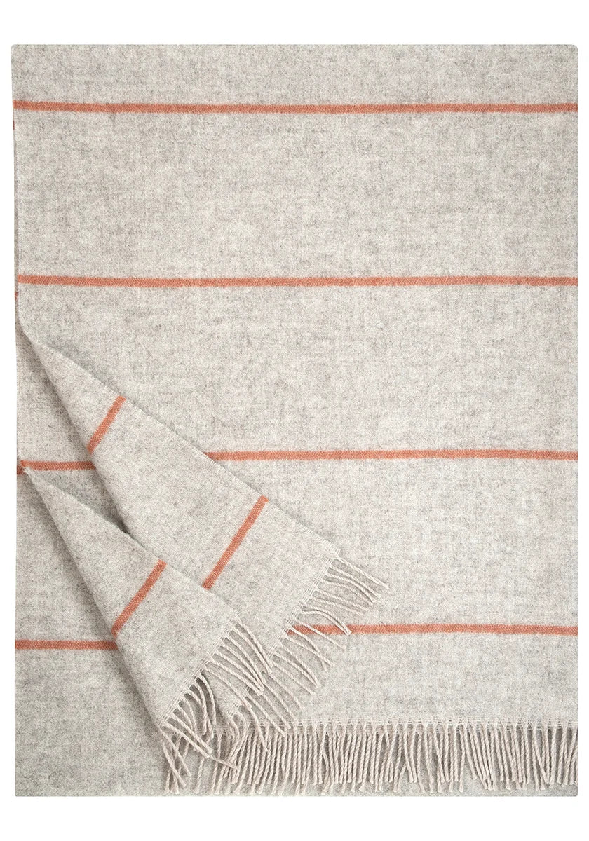 Wolldecke HALLA –  beige-cinnamon