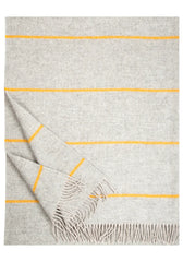 Wolldecke HALLA –  beige-coffee dyed orange