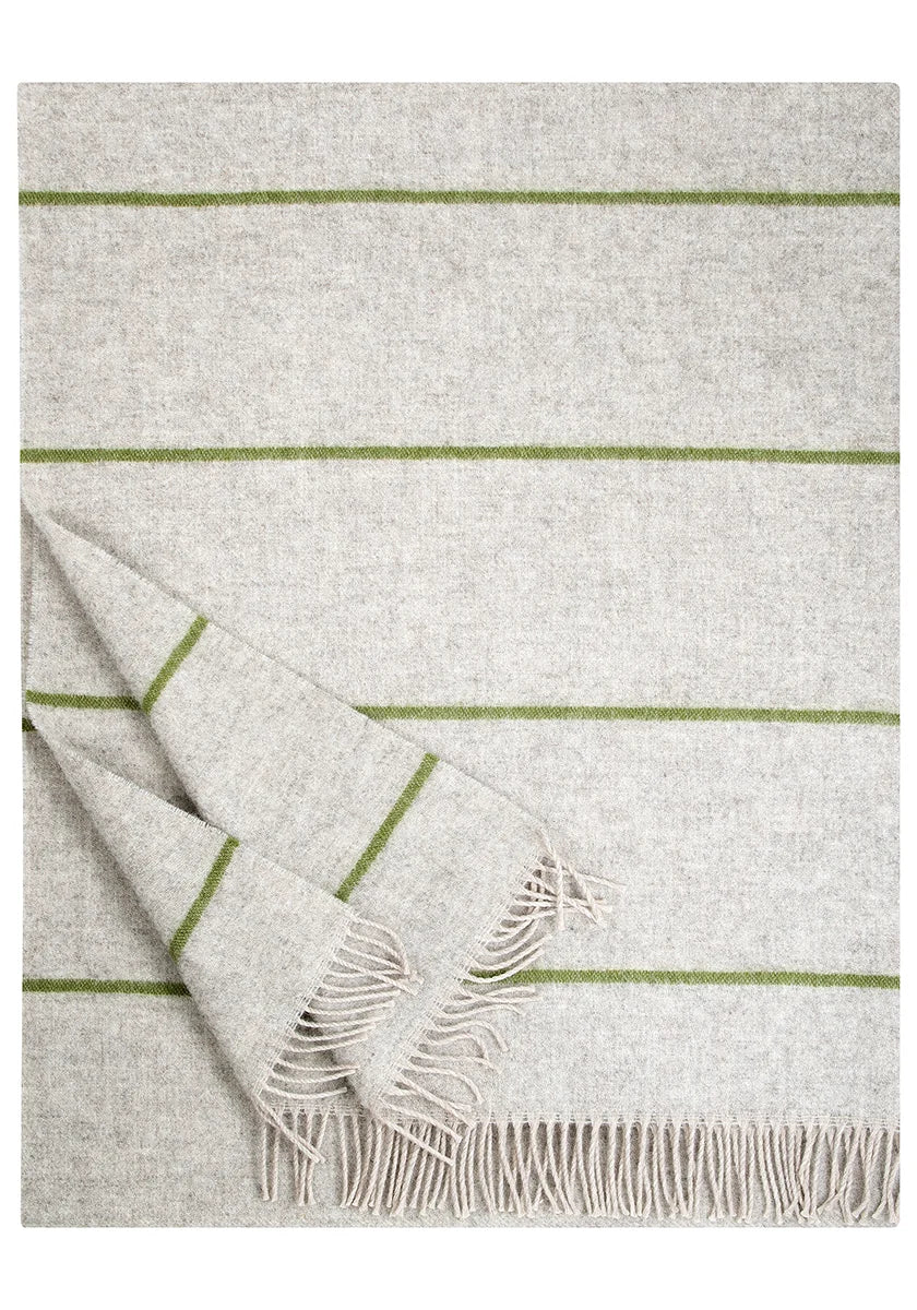 Wolldecke HALLA – beige-olive