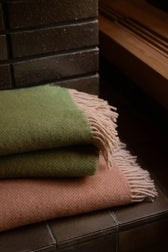 Wolldecke Ilo - powder/cinnamon