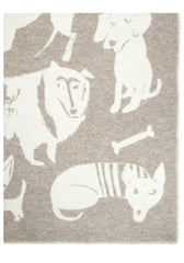 Wolldecke Koirapuisto - beige-white