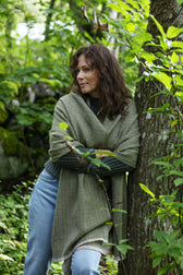Wollschal Koli aus Merino-Wolle – Beige-Olive