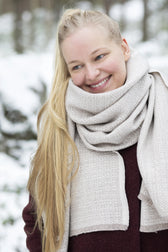 Wollschal Koli aus Merino-Wolle – Beige-Weiß