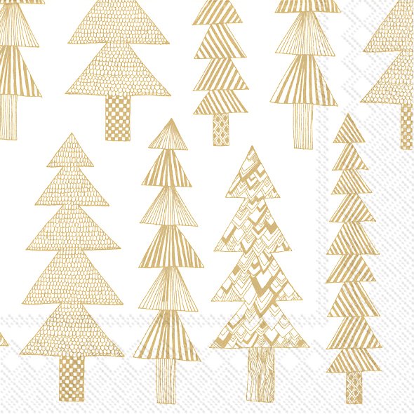 Marimekko KUUSIKOSSA Papierservietten – Weihnachtsdesign Tannenwald