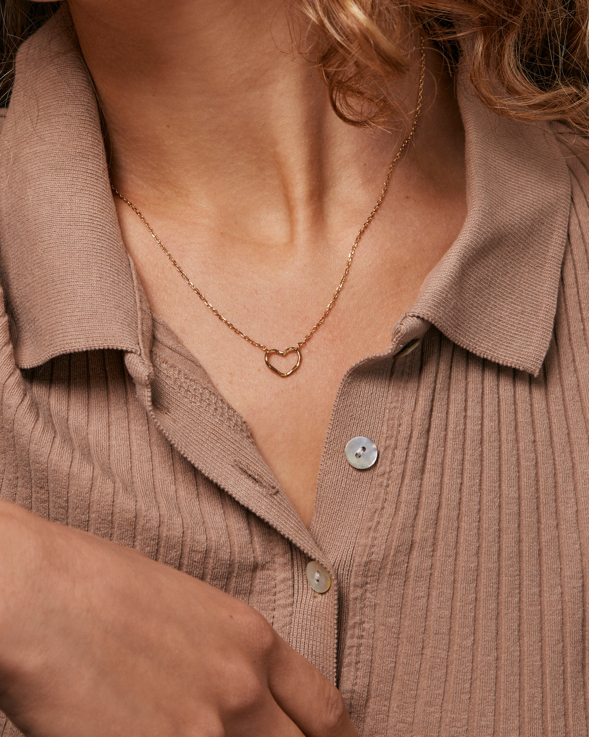 Halskette Organic Heart - gold