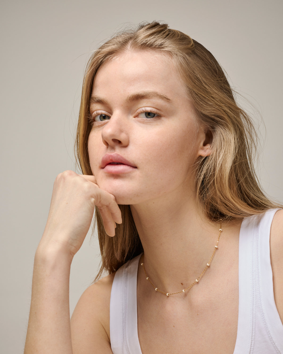 Halskette Lola Bold - gold/daisy