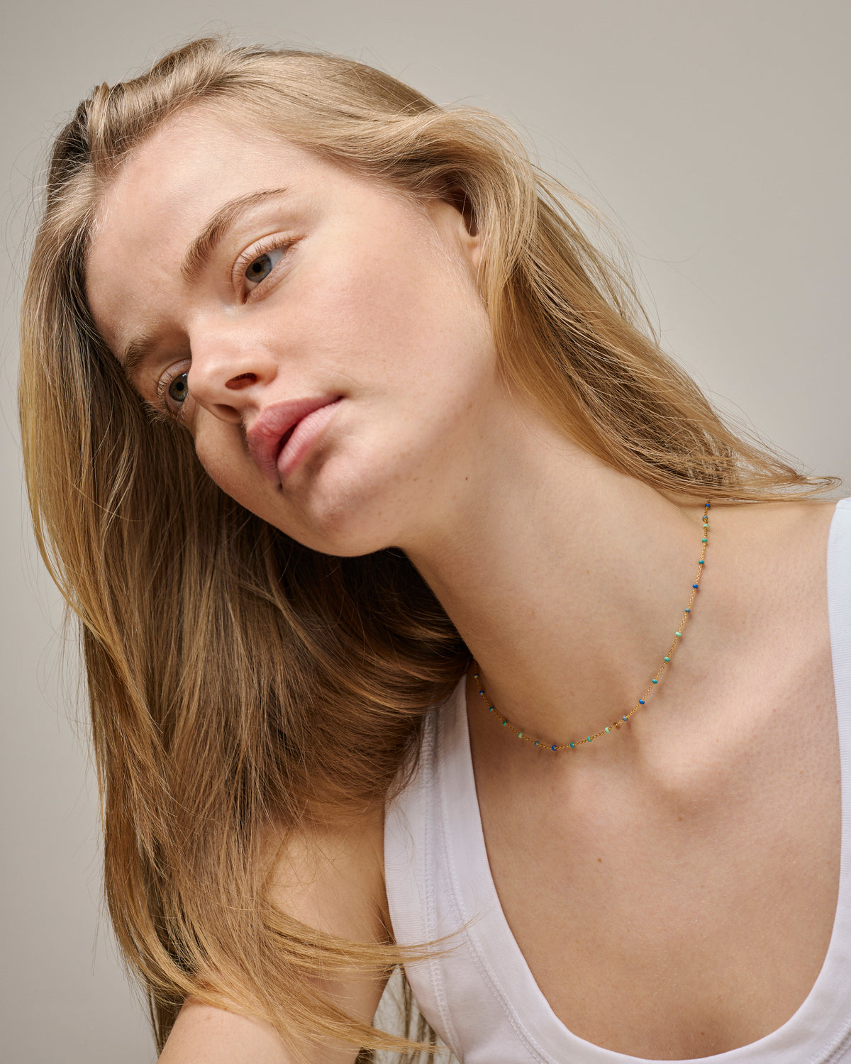 Halskette Lola - gold/atlantic