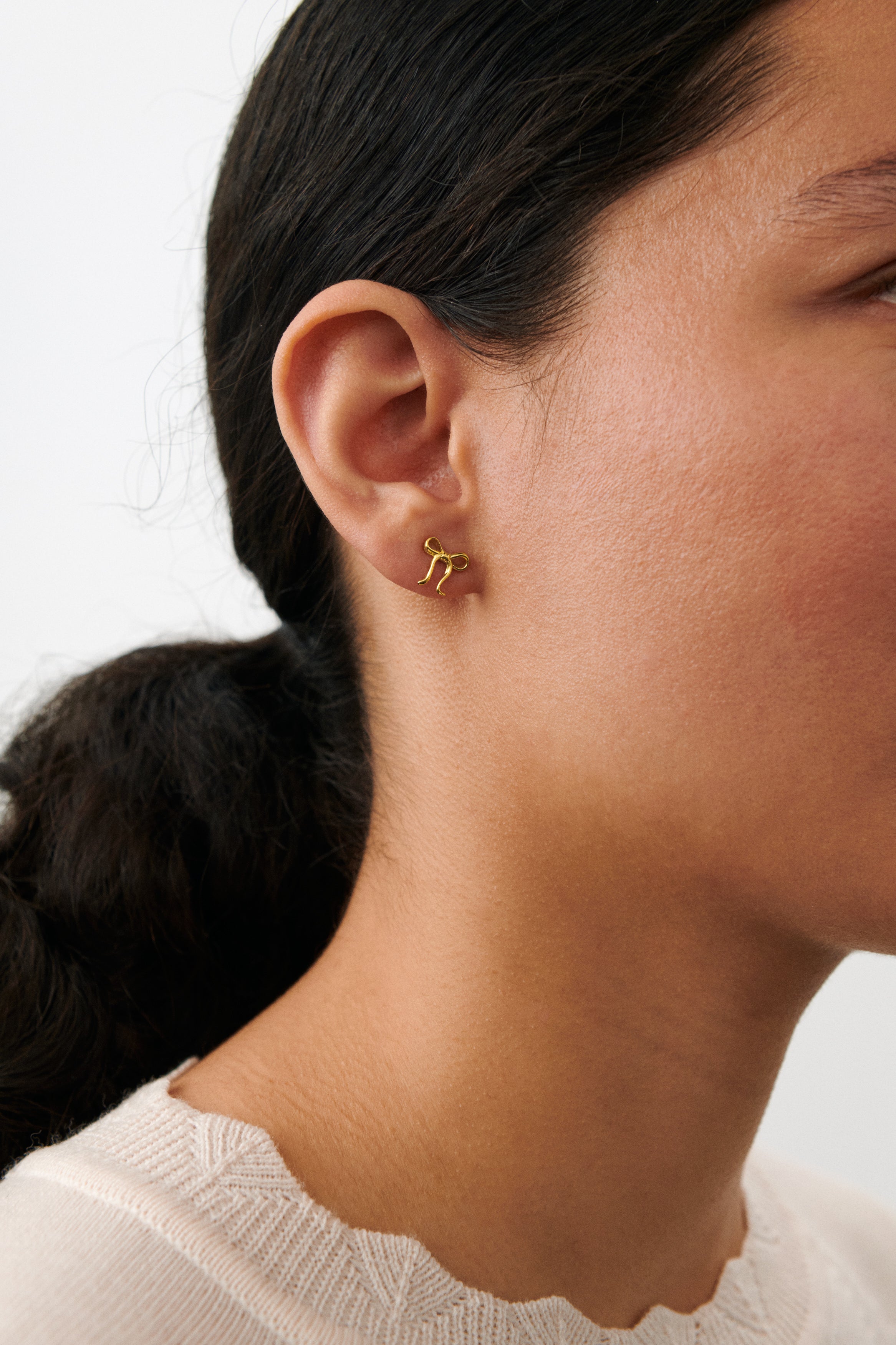 Bow Ohrstecker – gold