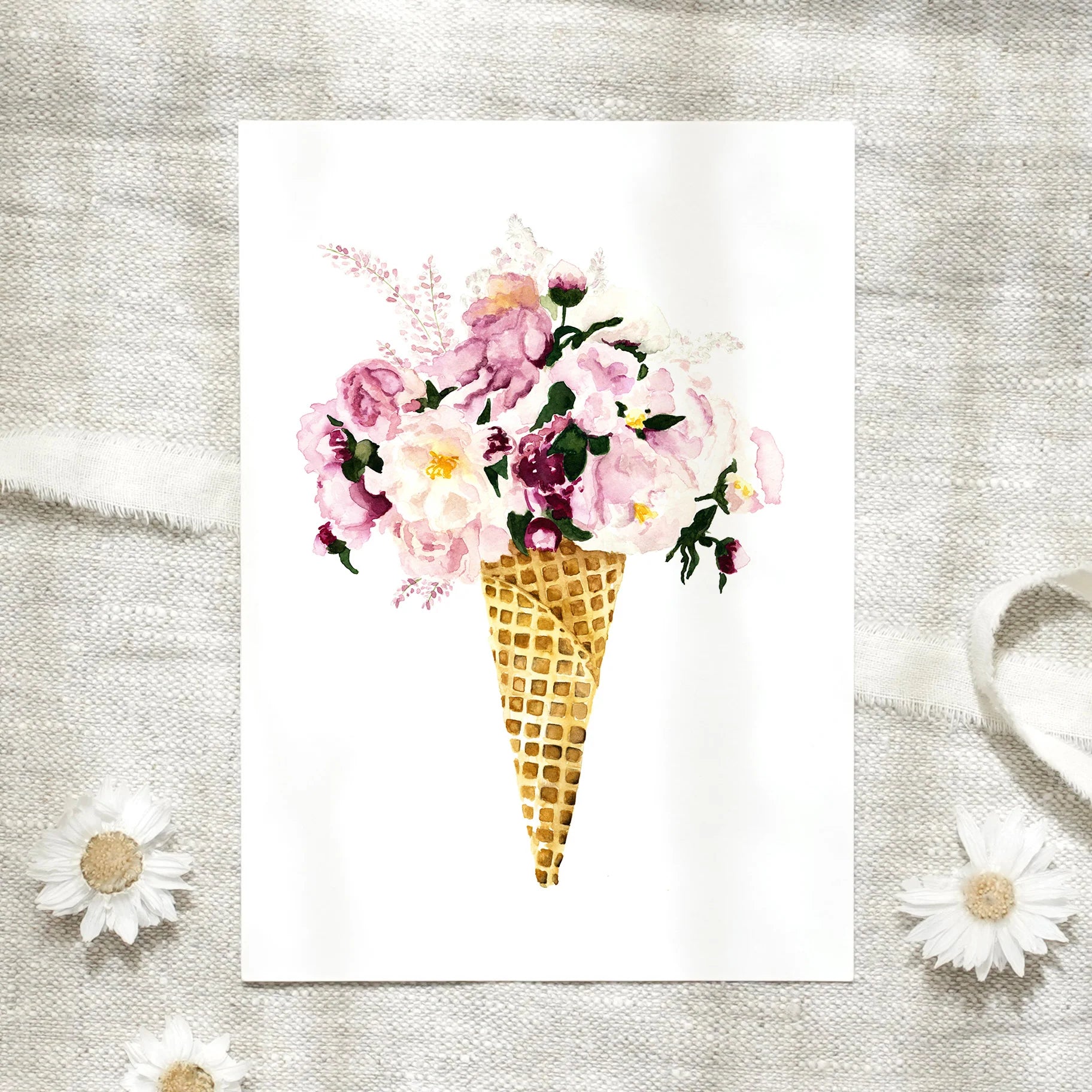 Postkarte - Flower Cone rosa