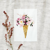 Postkarte - Flower Cone rosa