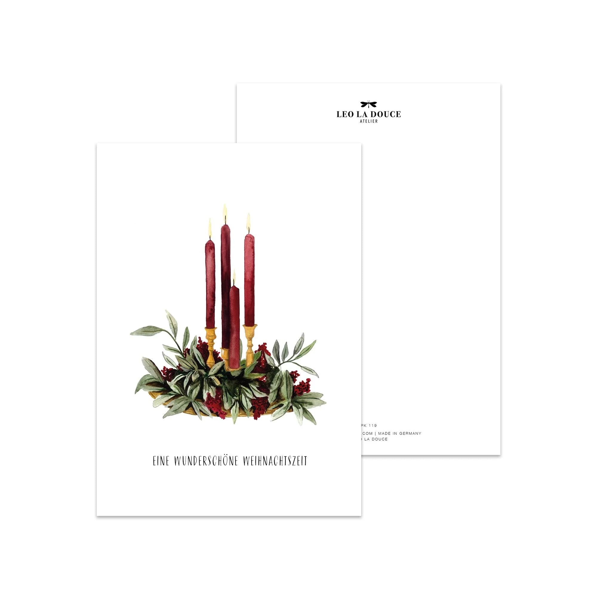 Postkarte - Adventsgesteck