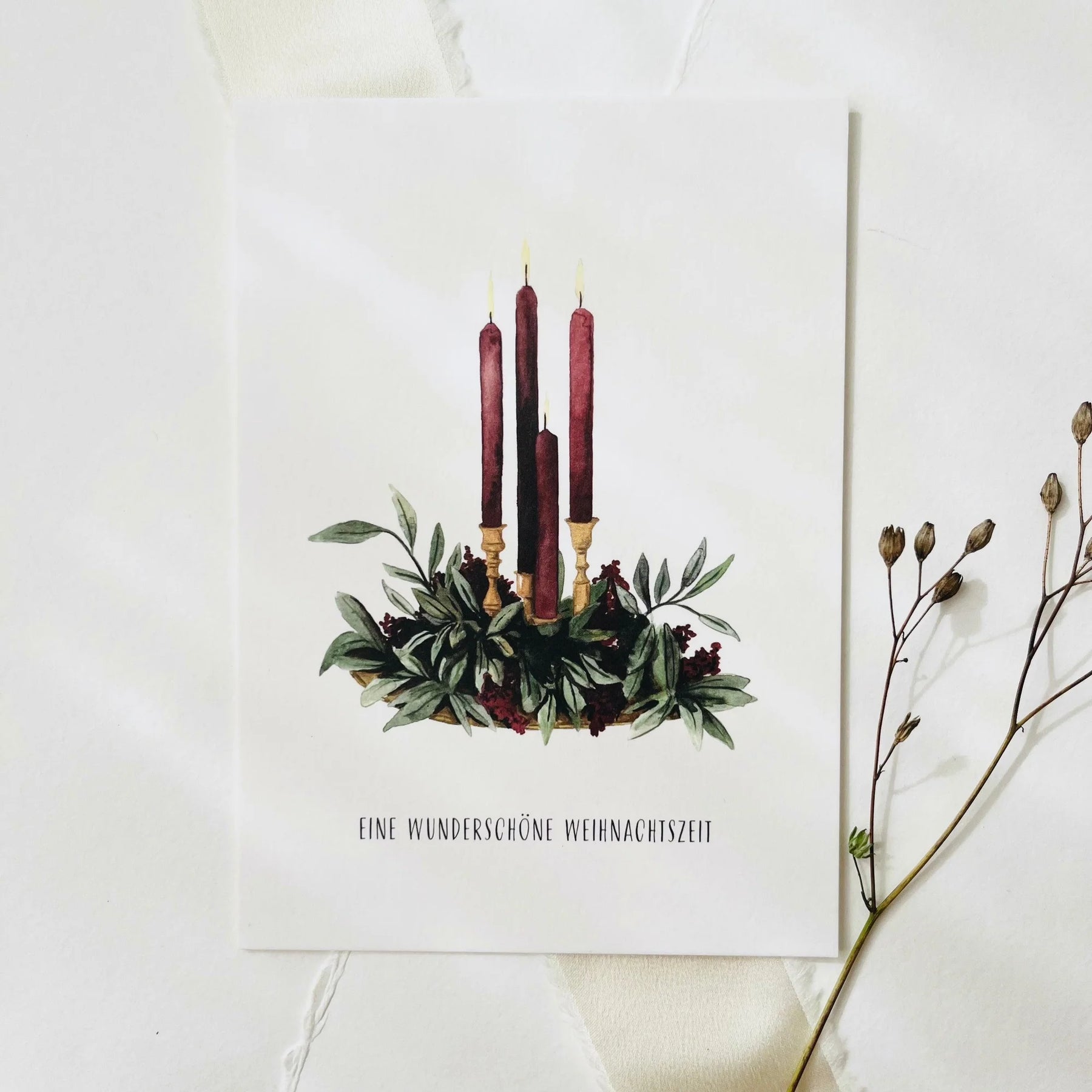 Postkarte - Adventsgesteck