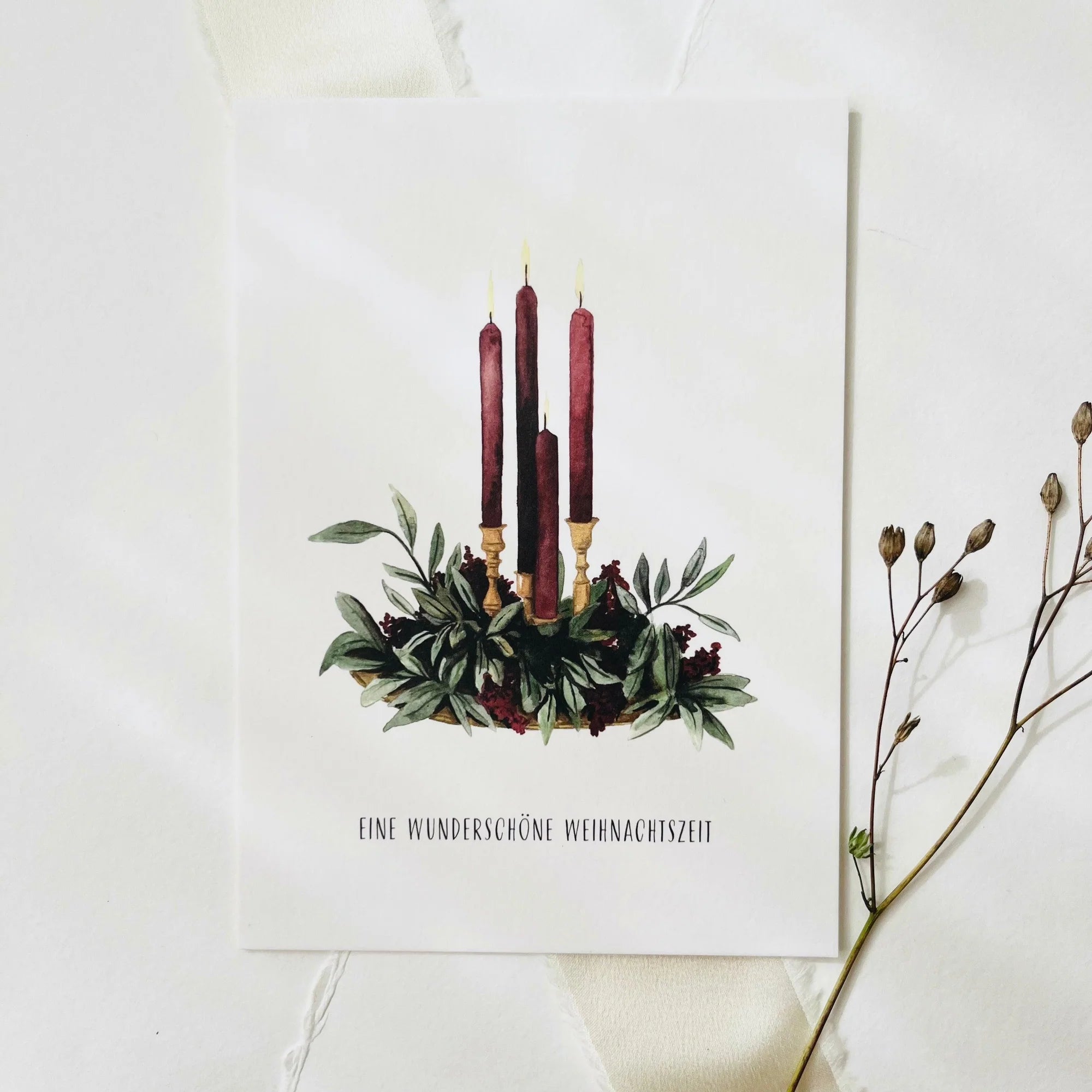 Postkarte - Adventsgesteck