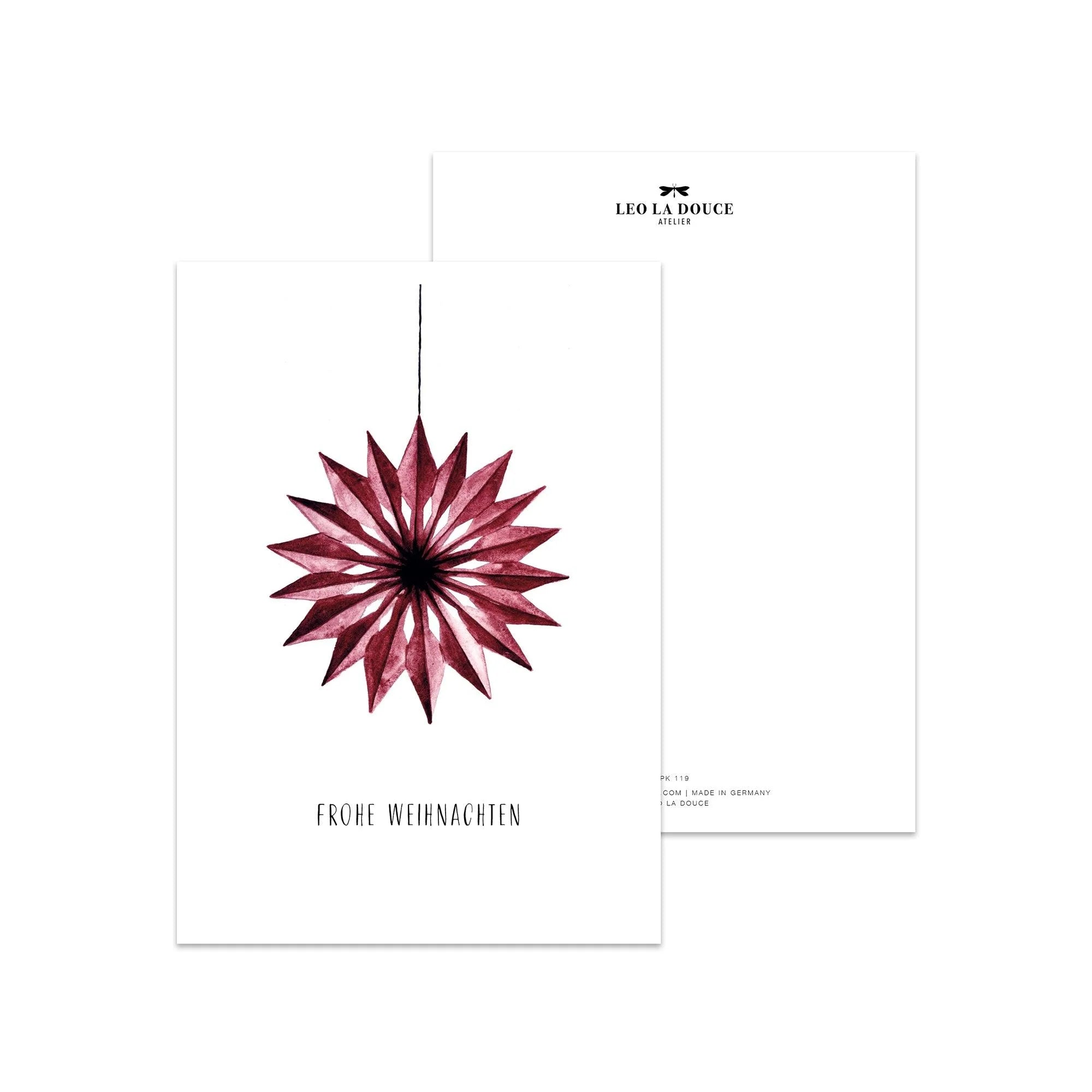 Postkarte - Papierstern