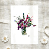 Postkarte - Violet Flowers