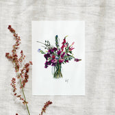 Postkarte - Violet Flowers