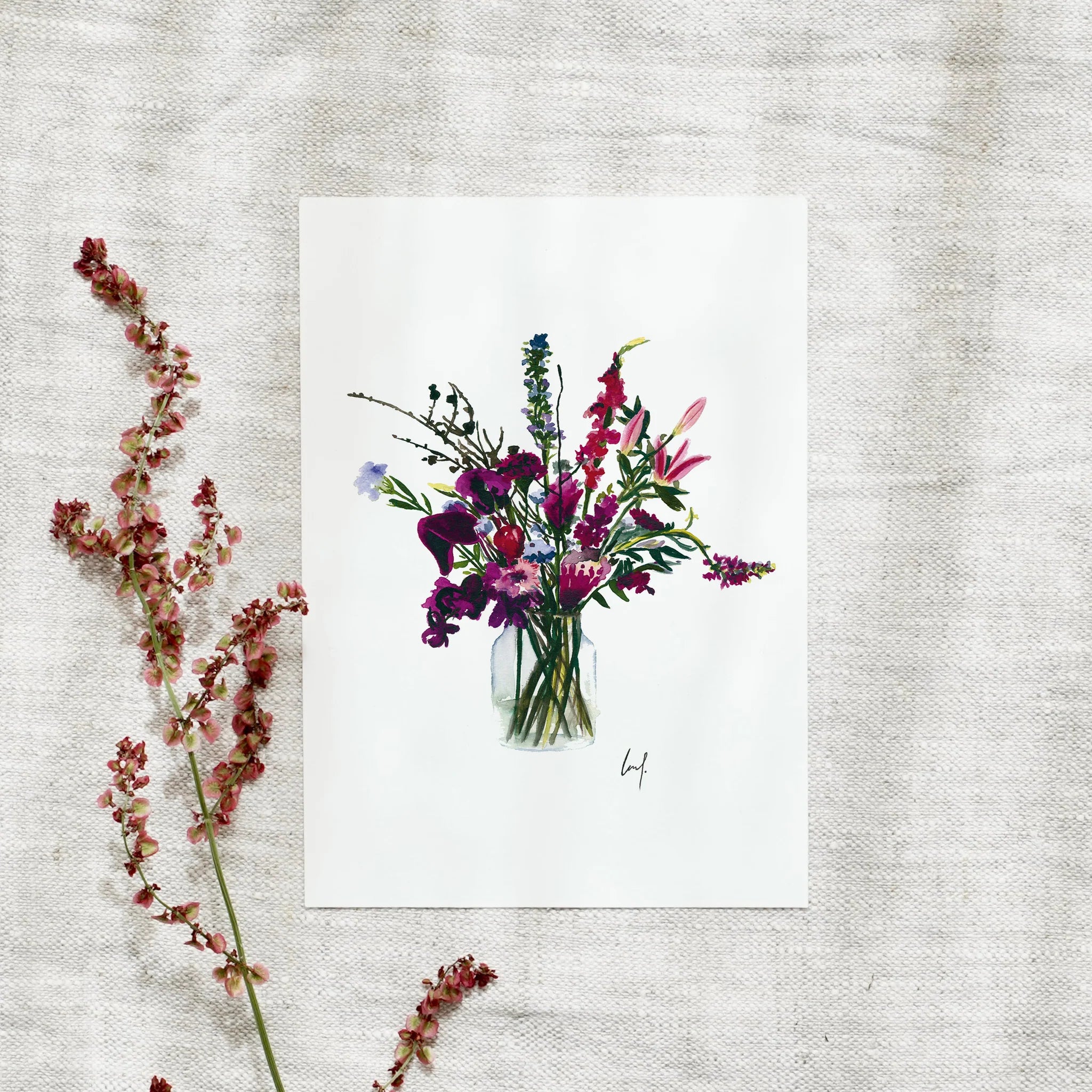Postkarte - Violet Flowers
