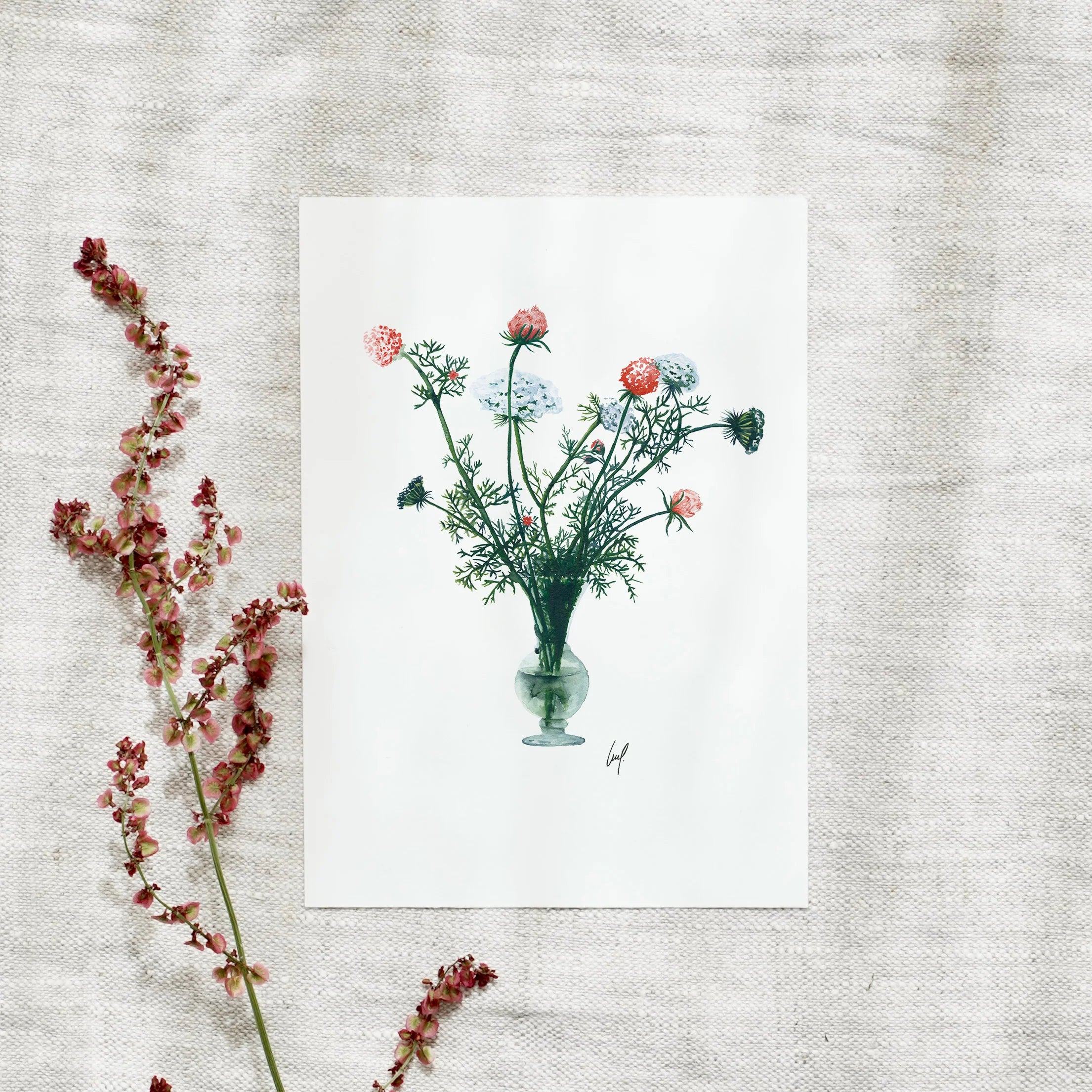 Postkarte - Delicate Flowers