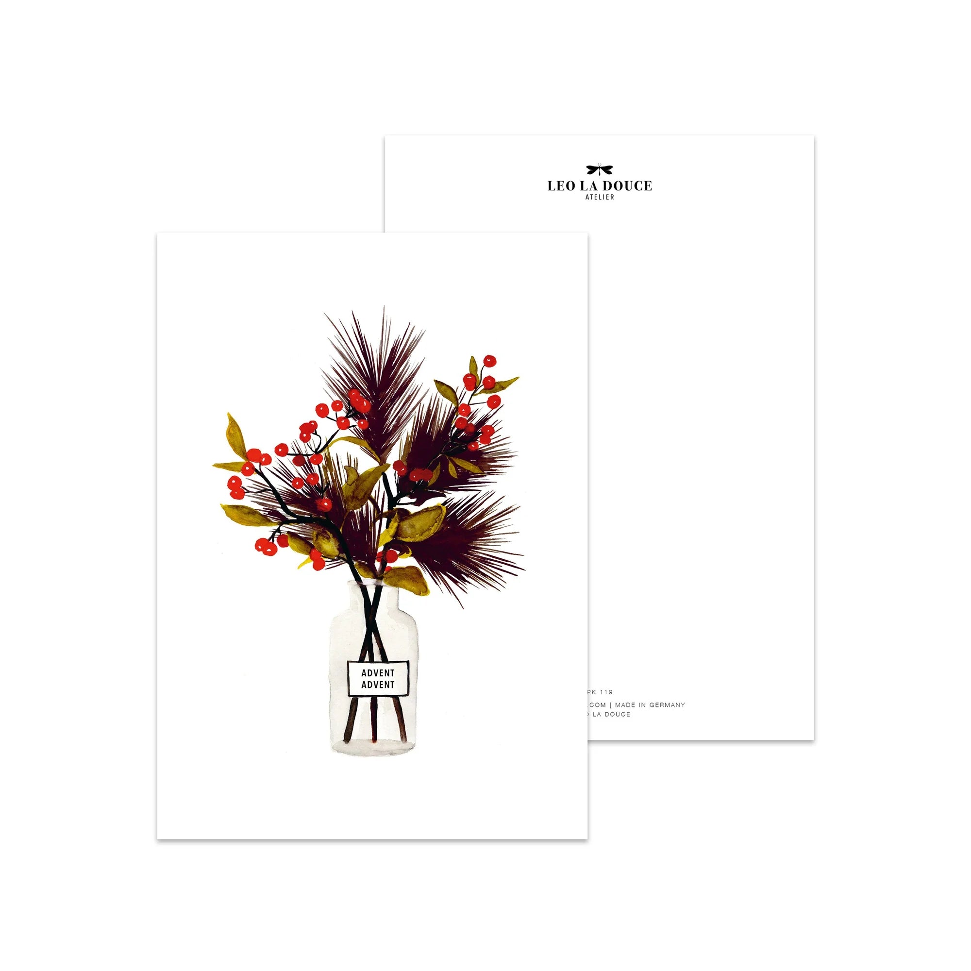 Postkarte - Advent Advent