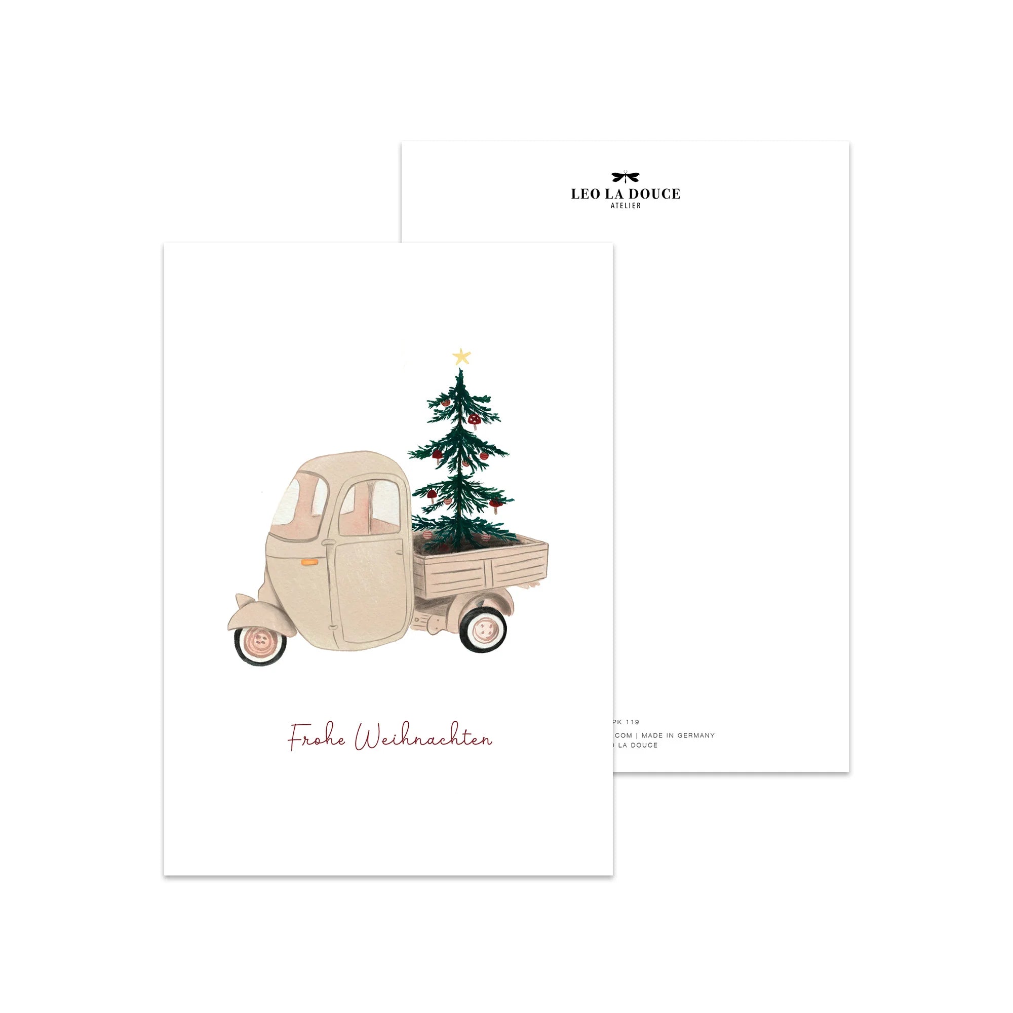 Postkarte - Christmas Vehicle
