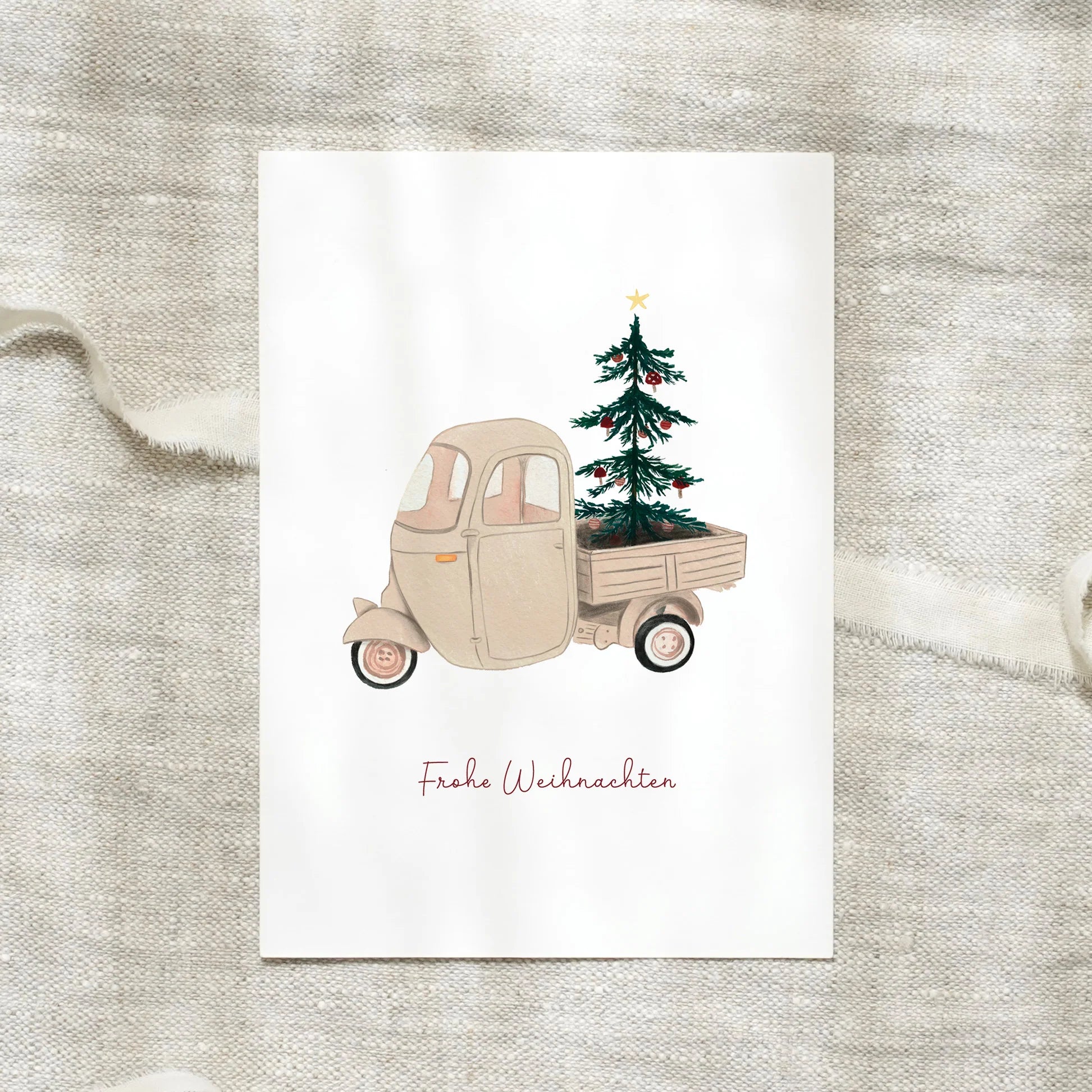 Postkarte - Christmas Vehicle
