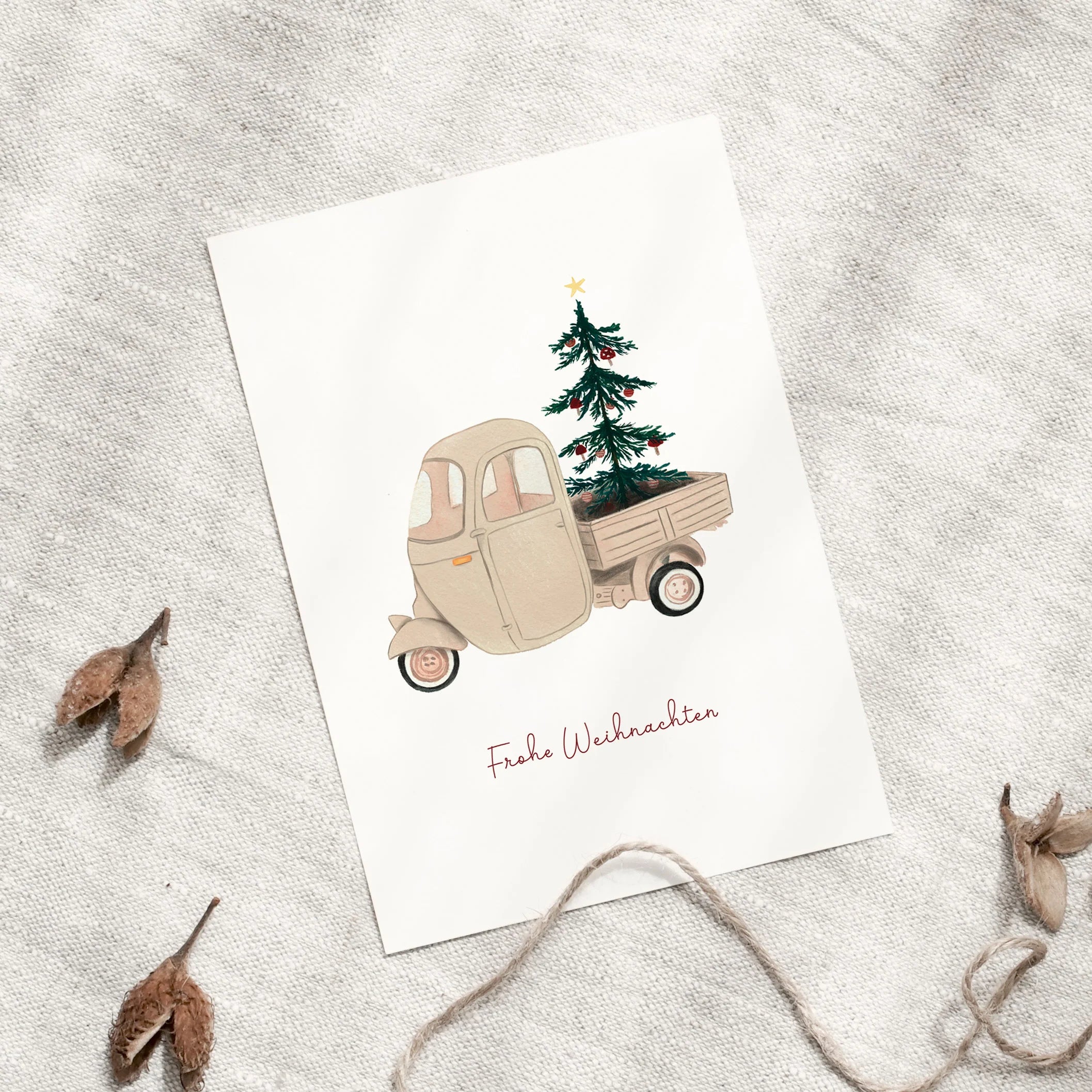 Postkarte - Christmas Vehicle
