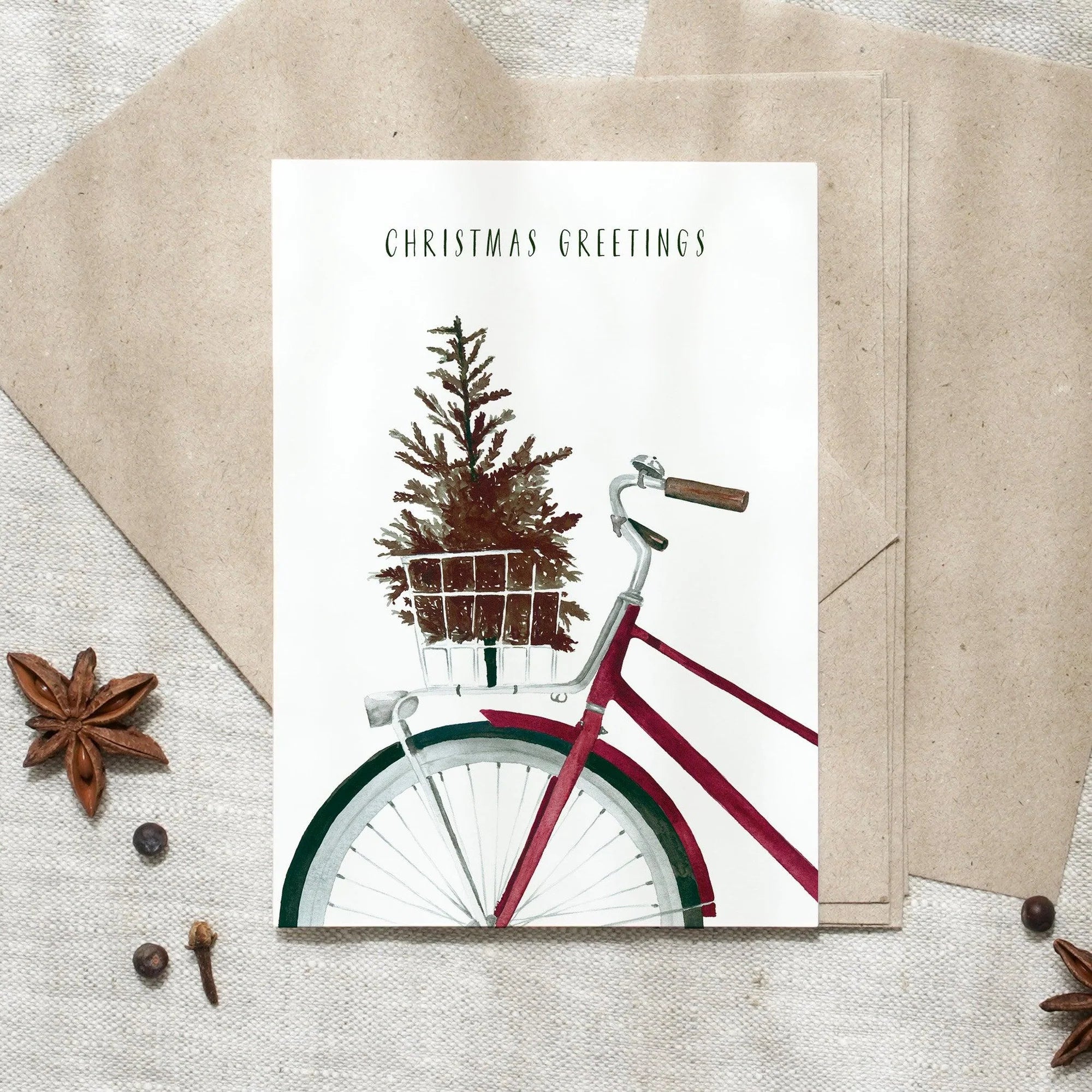 Postkarte - Christmas Bicycle