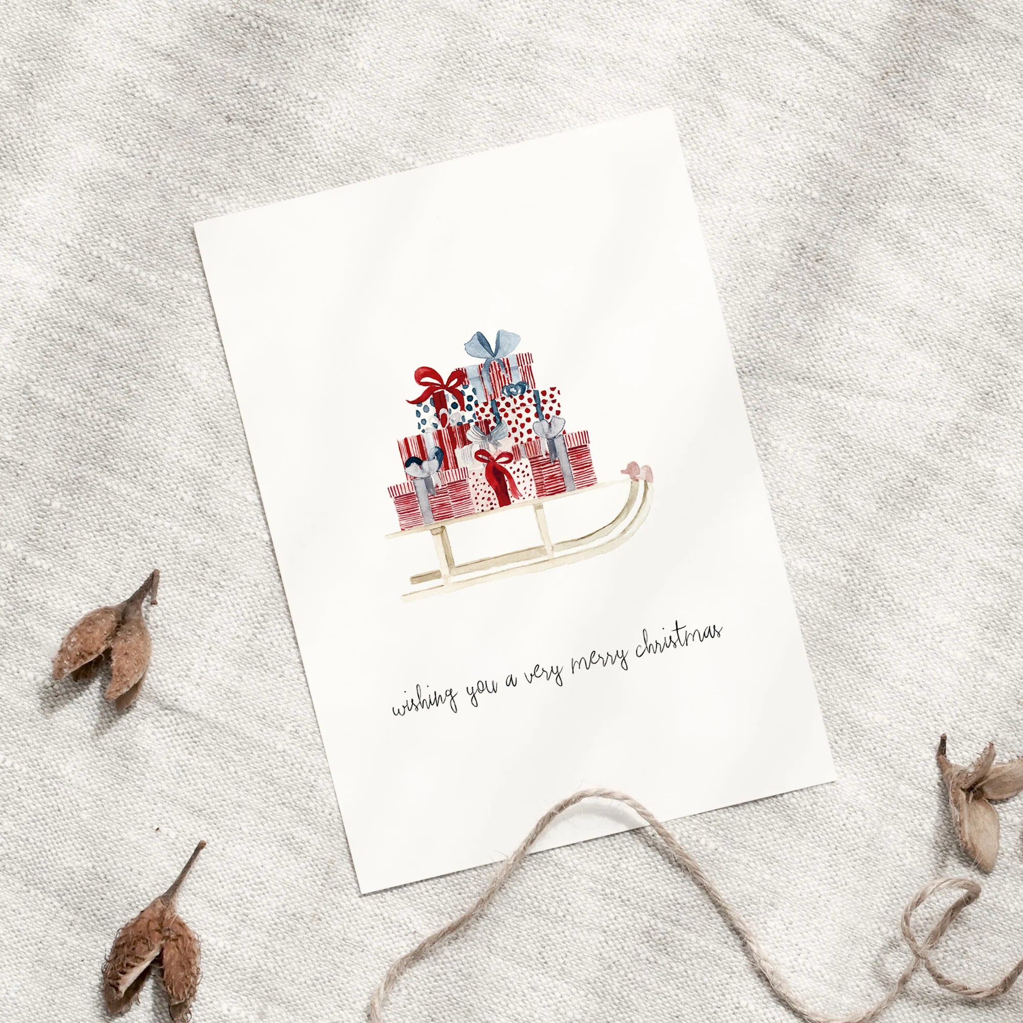 Postkarte - Christmas Sledge