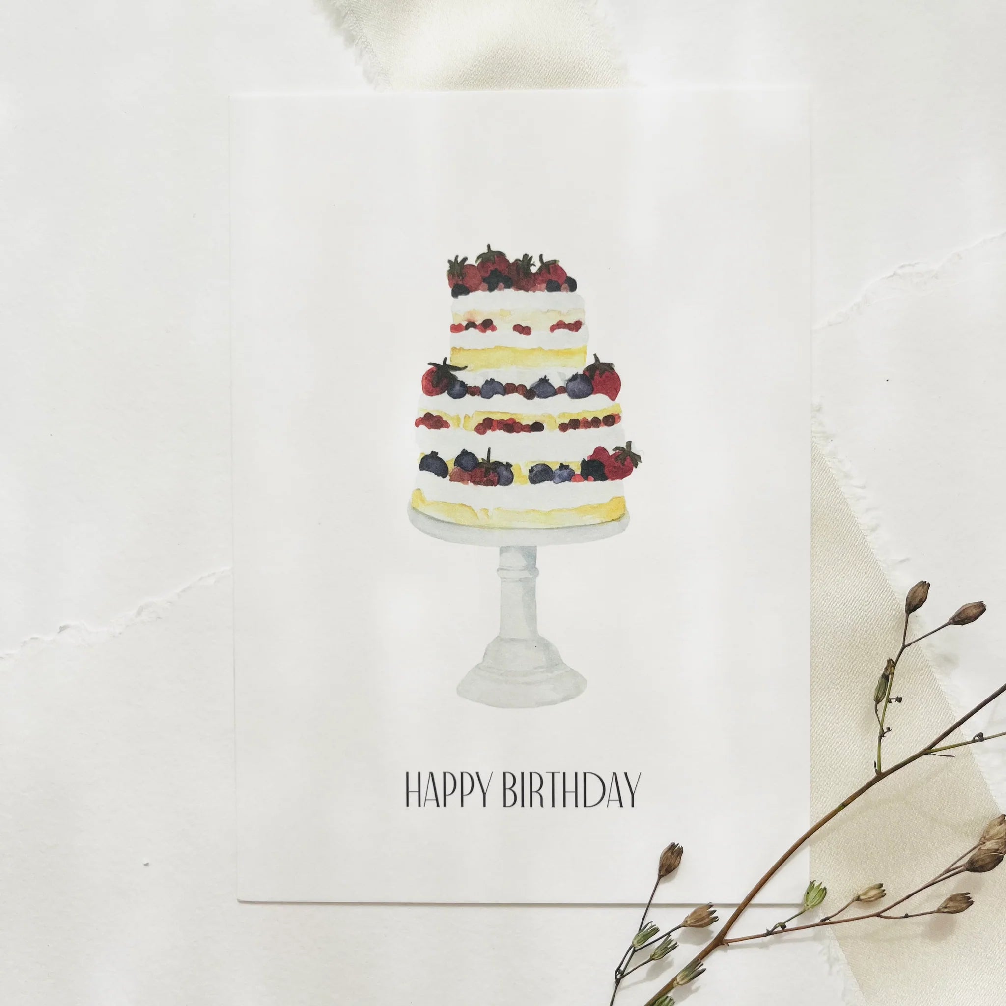 Postkarte - Torte zur Feier