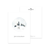 Postkarte - Schneekugel