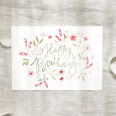 Postkarte - Happy Birthday | Rose Blossoms
