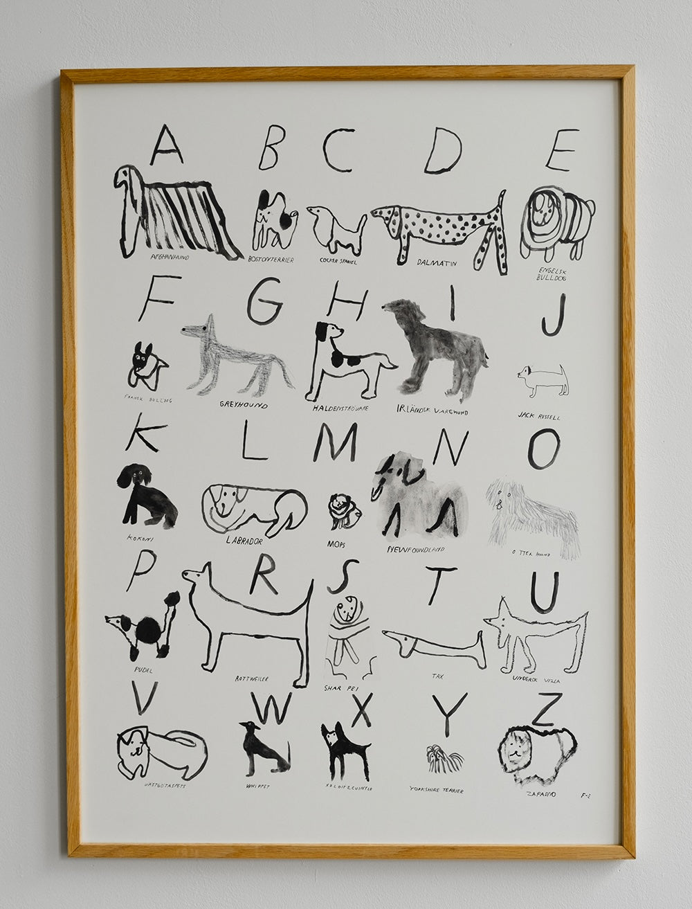 Poster ABC Dogs 50 x 70 cm