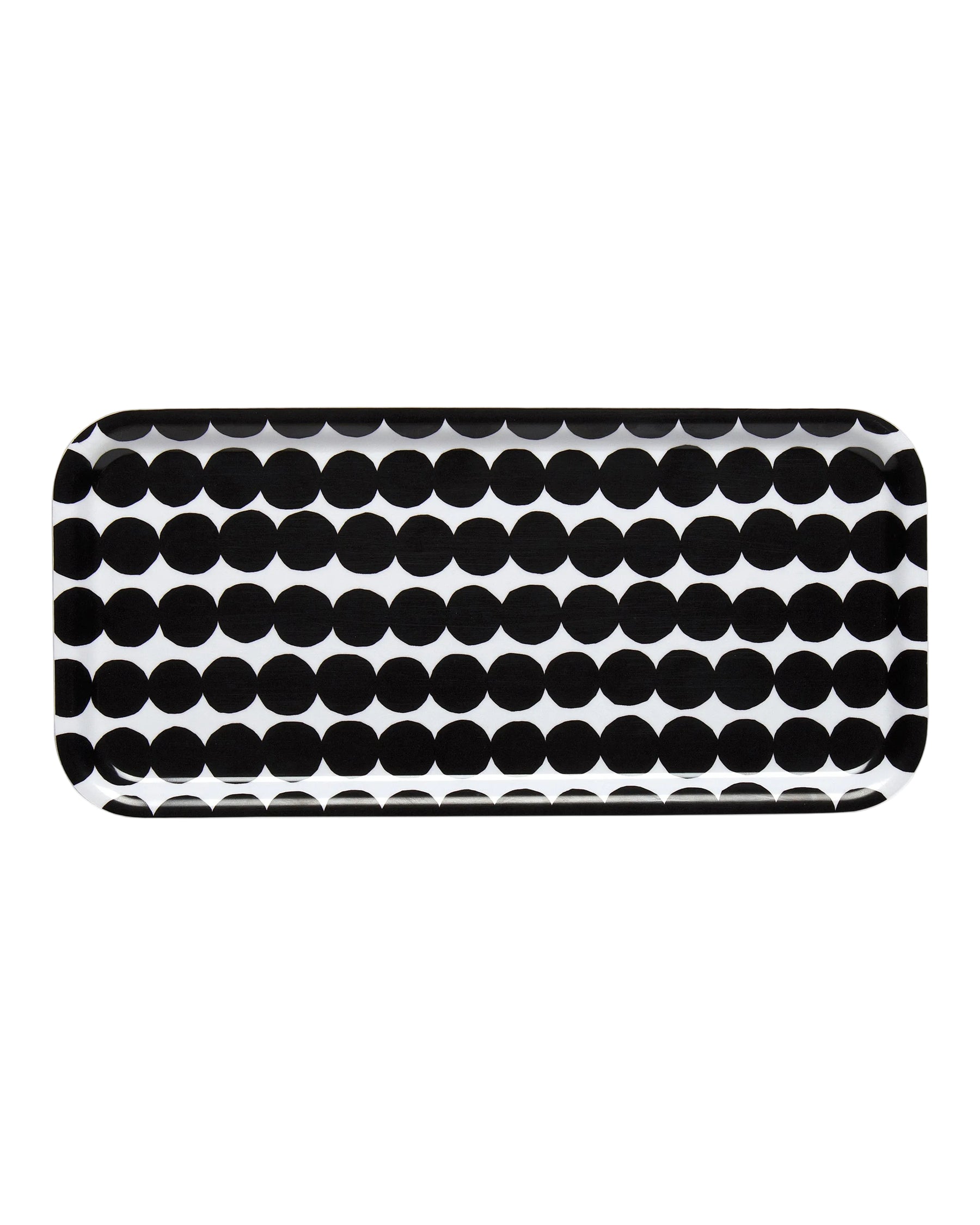 Tablett Räsymatto - Schwarz / Weiß (15x32 cm)
