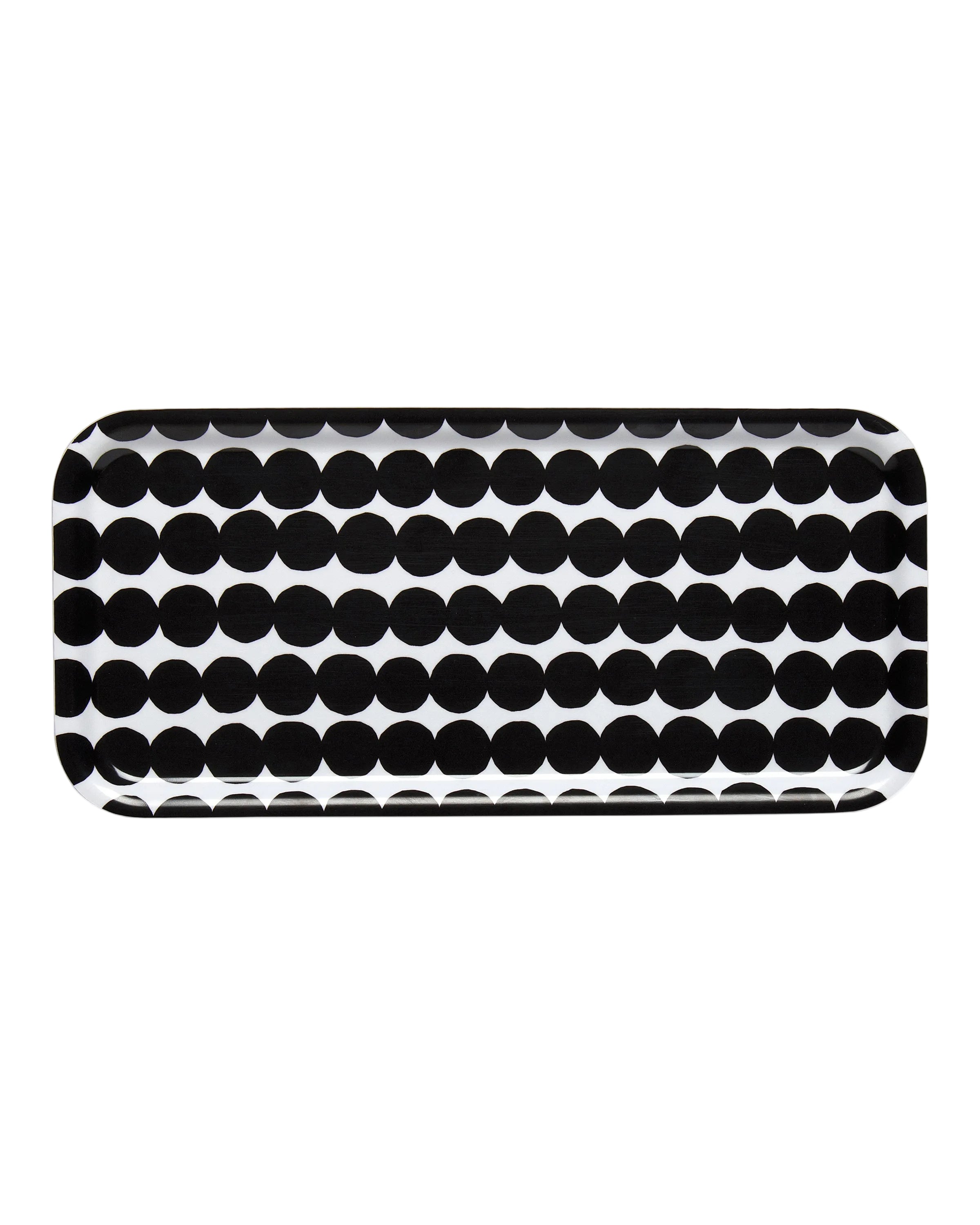 Tablett Räsymatto - Schwarz / Weiß (15x32 cm)