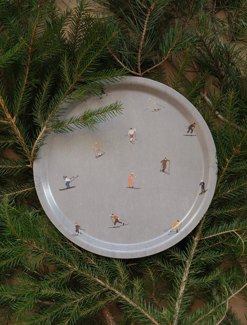 Tablett Skifahrer - Ø 31 cm
